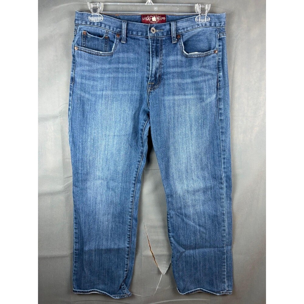 Lucky Brand Jeans Pant Men's Size 34 x 30 Blue Button Zip 361 Vintage Straight